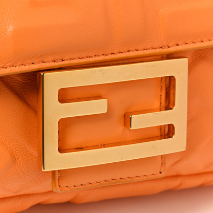 Fendi Nappa FF 1974 Embossed Baguette Clementine 13 of 13