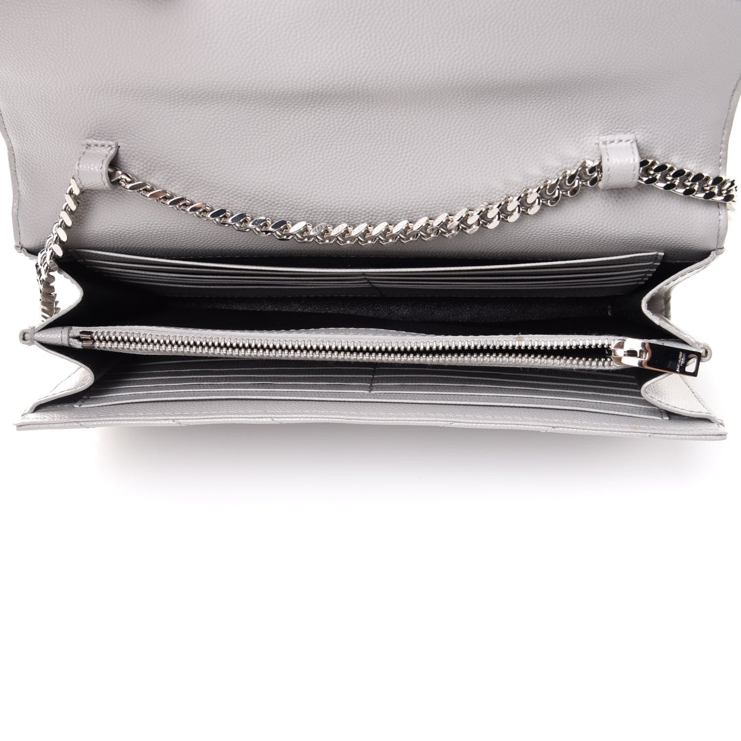 Grain De Poudre Matelasse Chevron Monogram Chain Wallet Souris