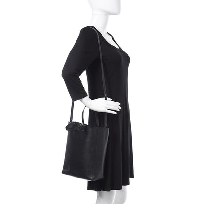 Celine Grained Calfskin Small Vertical Cabas Black 2 of 19