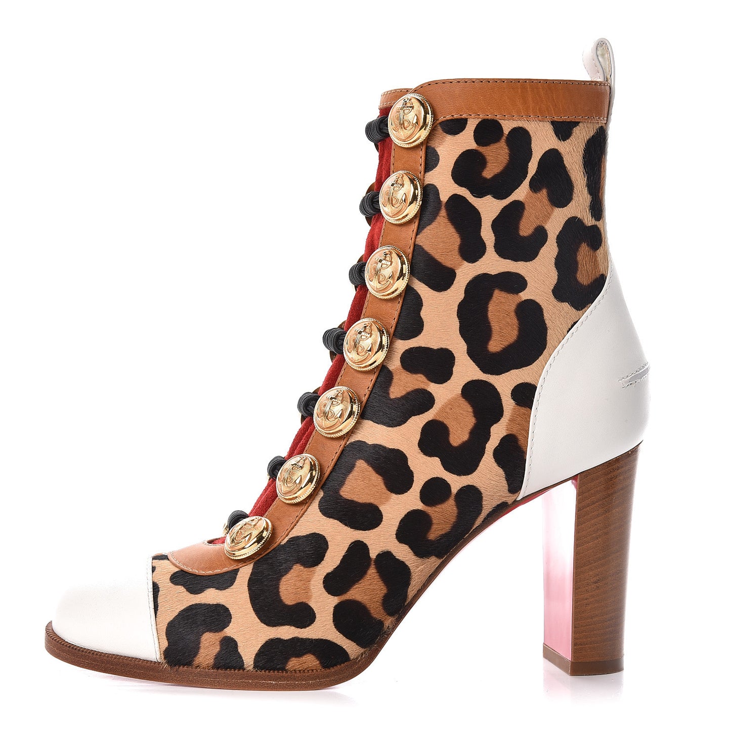Calf Hair Leopard Print Who Dances 85 Ankle Boots 39 Gold Fauve