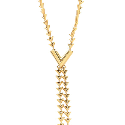 Louis Vuitton Petit Essential V Chain Necklace Gold 4 of 6