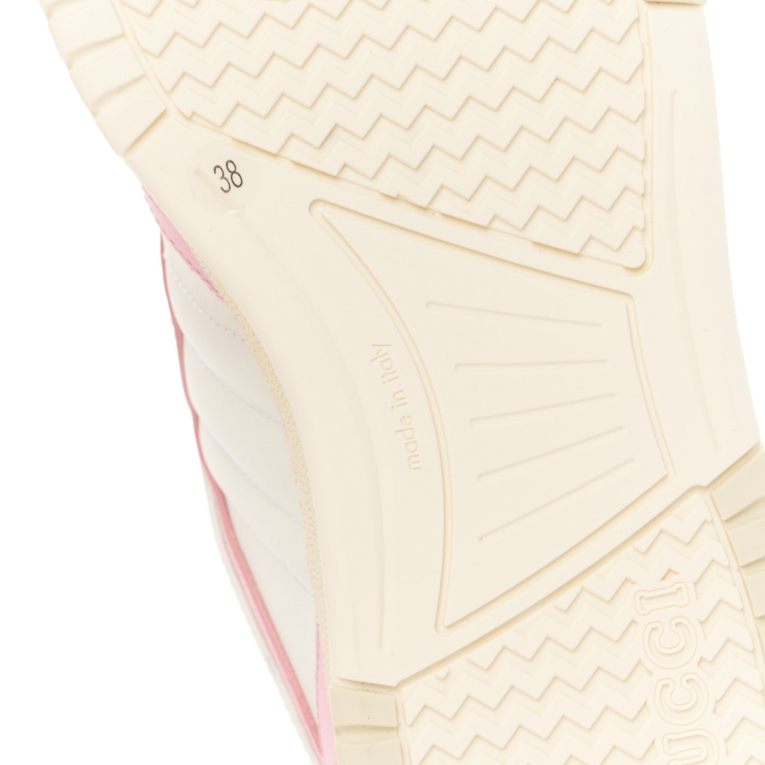 Gucci Calfskin Womens Re-Web Sneakers 38 White Pink 9 of 12