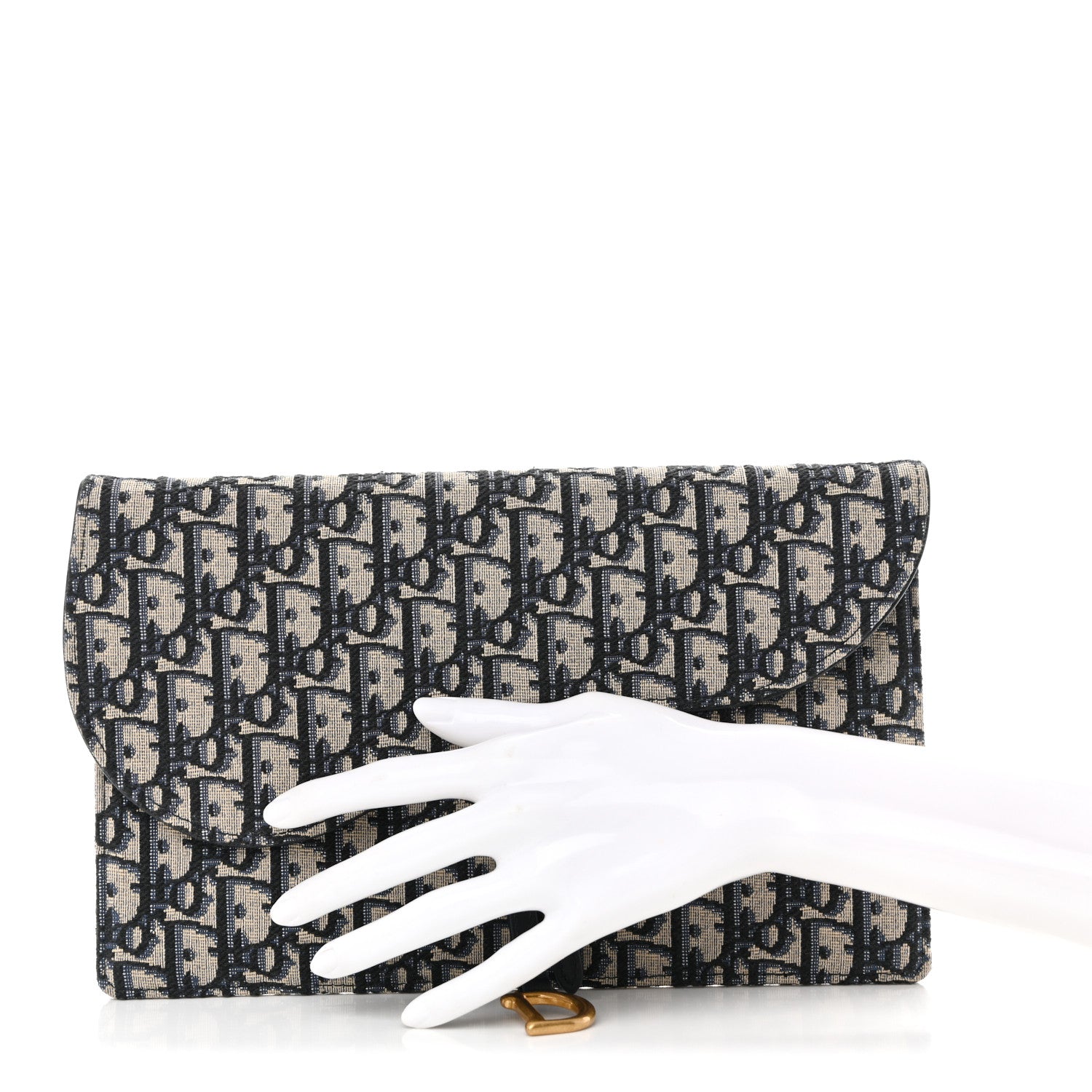 Christian Dior Oblique Saddle Pouch Blue 2 of 11
