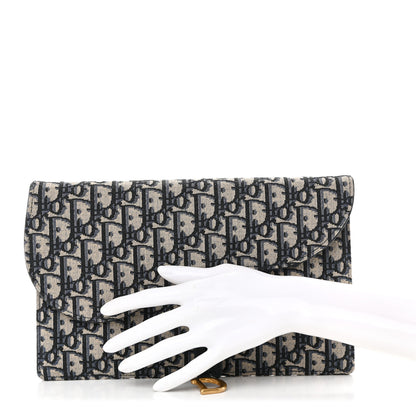 Christian Dior Oblique Saddle Pouch Blue 2 of 11