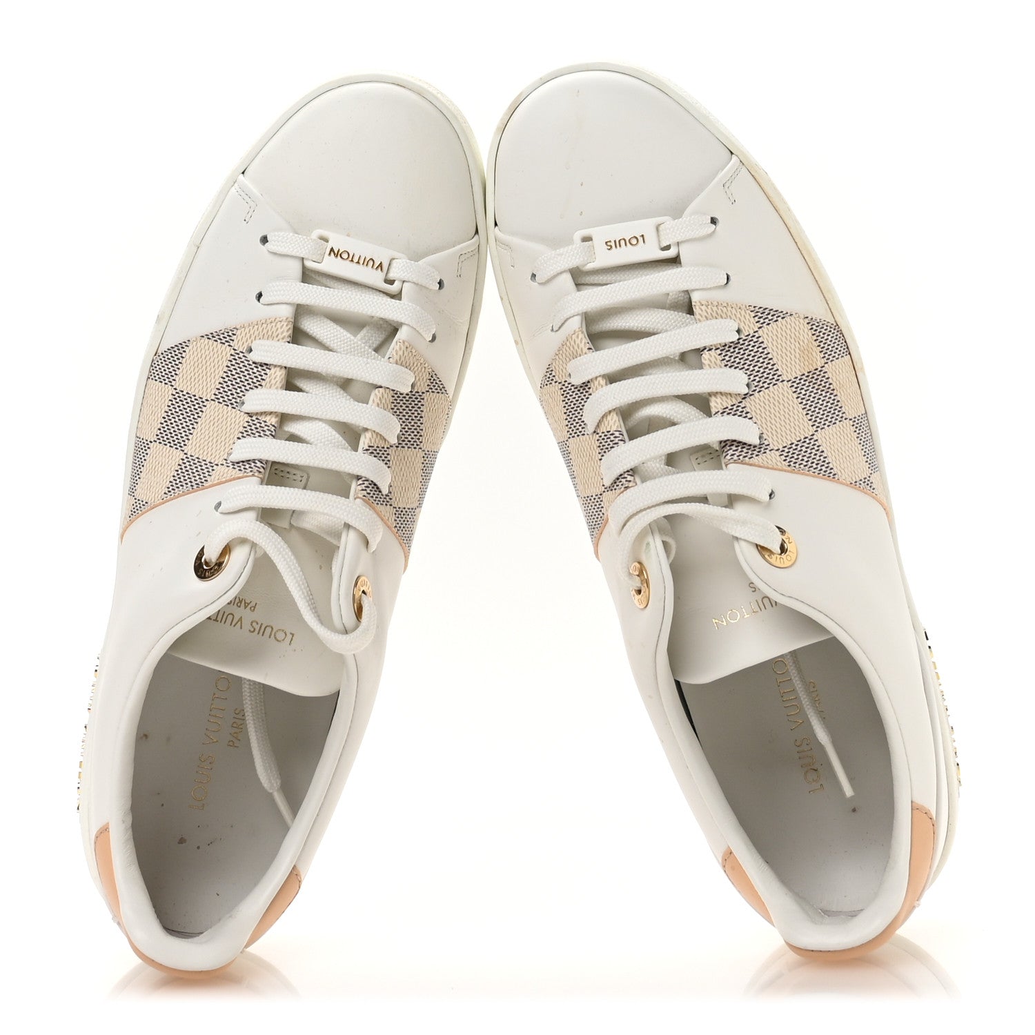 Louis Vuitton Damier Azur Front Row Sneaker 37.5 White 2 of 9