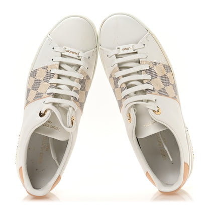 Louis Vuitton Damier Azur Front Row Sneaker 37.5 White 2 of 9