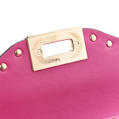 Valentino Garavani Vitello Small Rockstud Flip Lock Crossbody Bag Fuxia 13 of 14