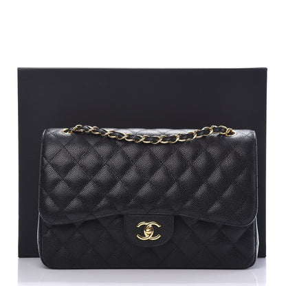 Chanel Caviar Quilted Jumbo Double Flap Black 11 of 11