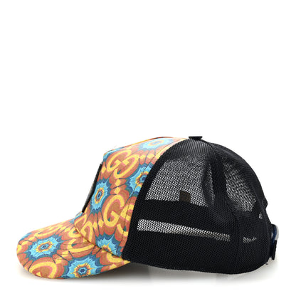 Gucci GG Supreme Monogram Kaleidoscope Baseball Hat L Blue Orange Multicolor Blue Agata 3 of 9