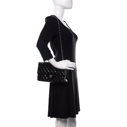 Chanel Patent Quilted Medium Double Flap Black 2 of 13