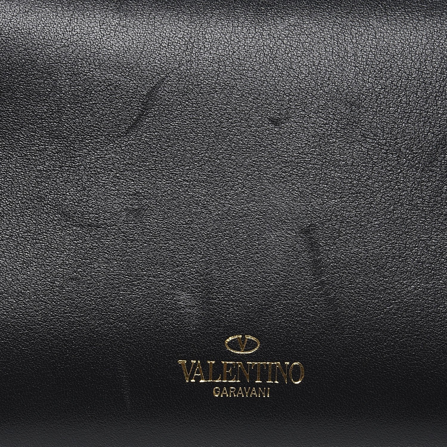 Valentino Garavani Calfskin Rockstud Wristlet Travel Wallet Black 9 of 9