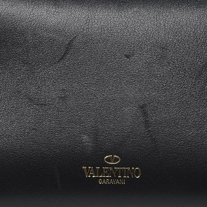Valentino Garavani Calfskin Rockstud Wristlet Travel Wallet Black 9 of 9