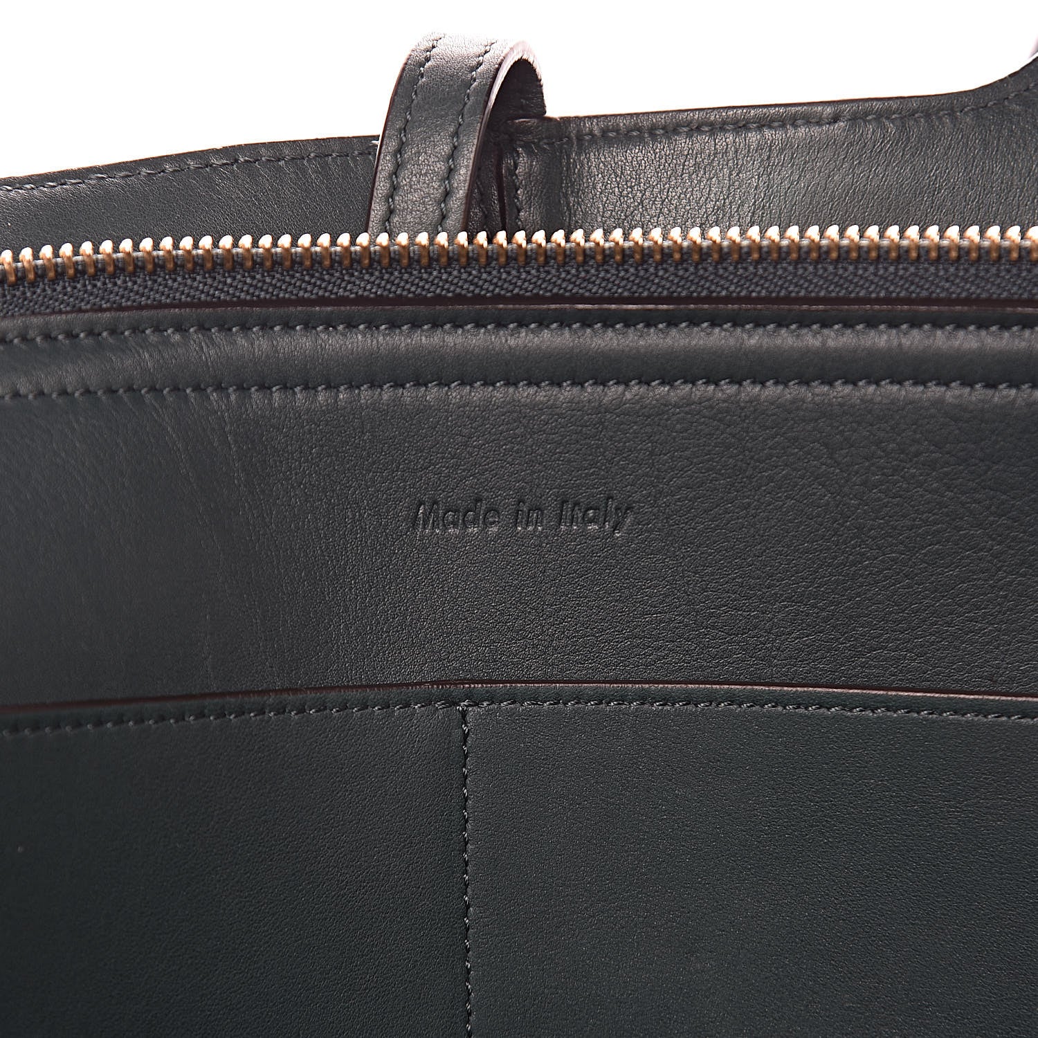 Celine Calfskin Medium Tri-Fold Bag Bottle Green 7 of 13