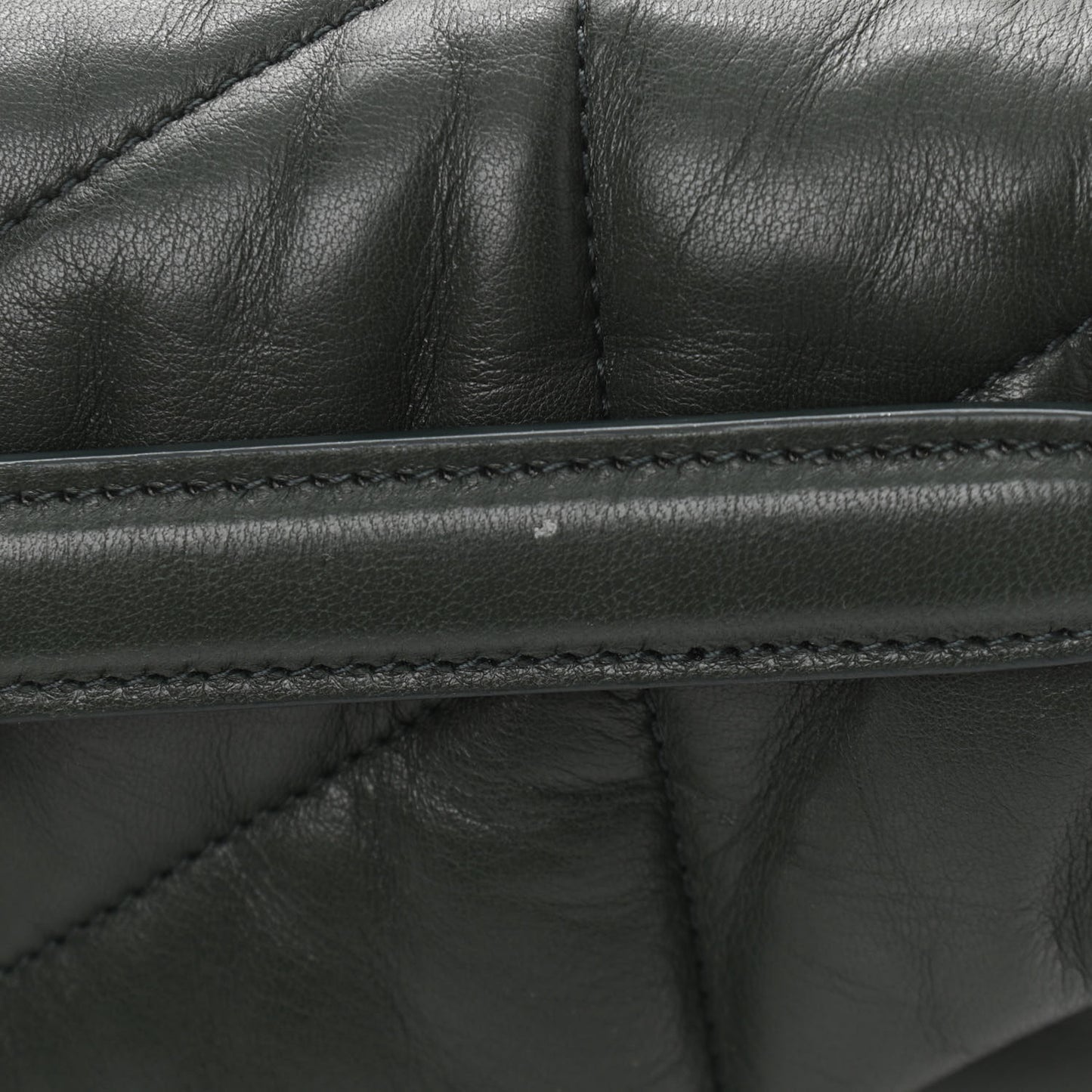 Lambskin Quilted Small Loulou Puffer Monogram Chain Satchel Concrete