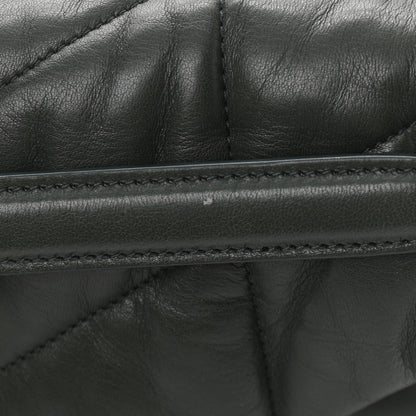 Saint Laurent Lambskin Quilted Small Loulou Puffer Monogram Chain Satchel Concrete 11 of 13