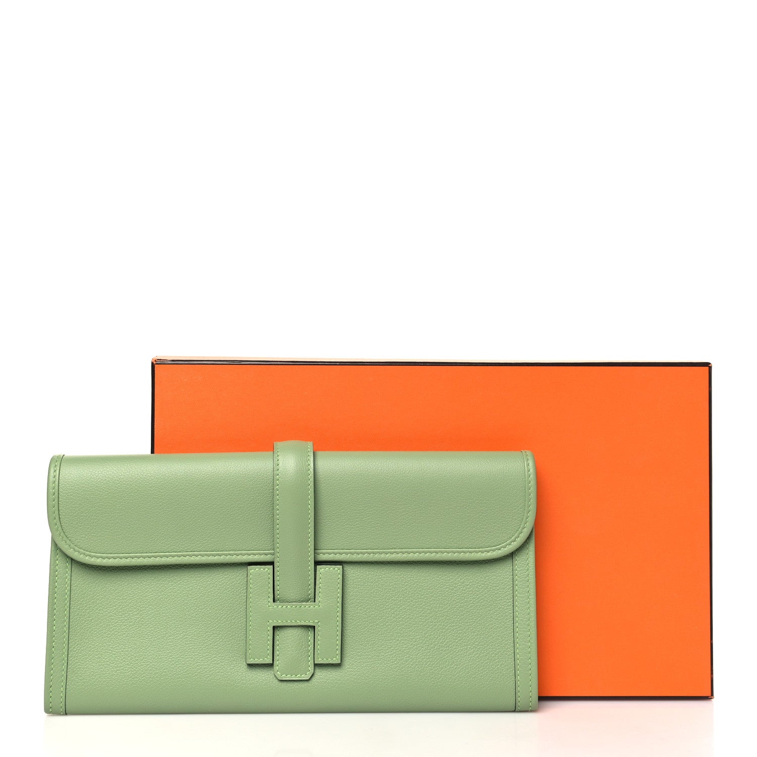Hermes Evercolor Jige Elan 29 Clutch Vert Criquet 9 of 9
