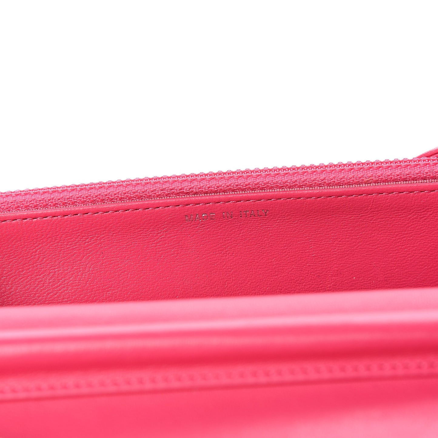 Lambskin Quilted Wallet On Chain WOC Pink