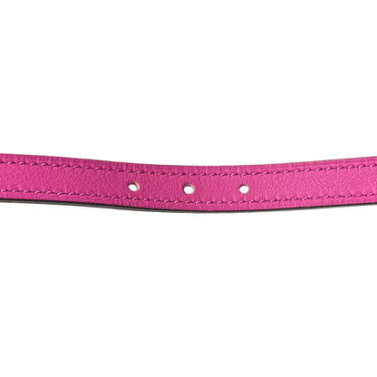 Hermes Epsom Swift 13mm H Medor Belt 80/32 Rouge Casaque Magnolia 3 of 6