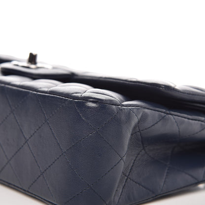 Chanel Lambskin Quilted Medium Double Flap Dark Blue 11 of 11