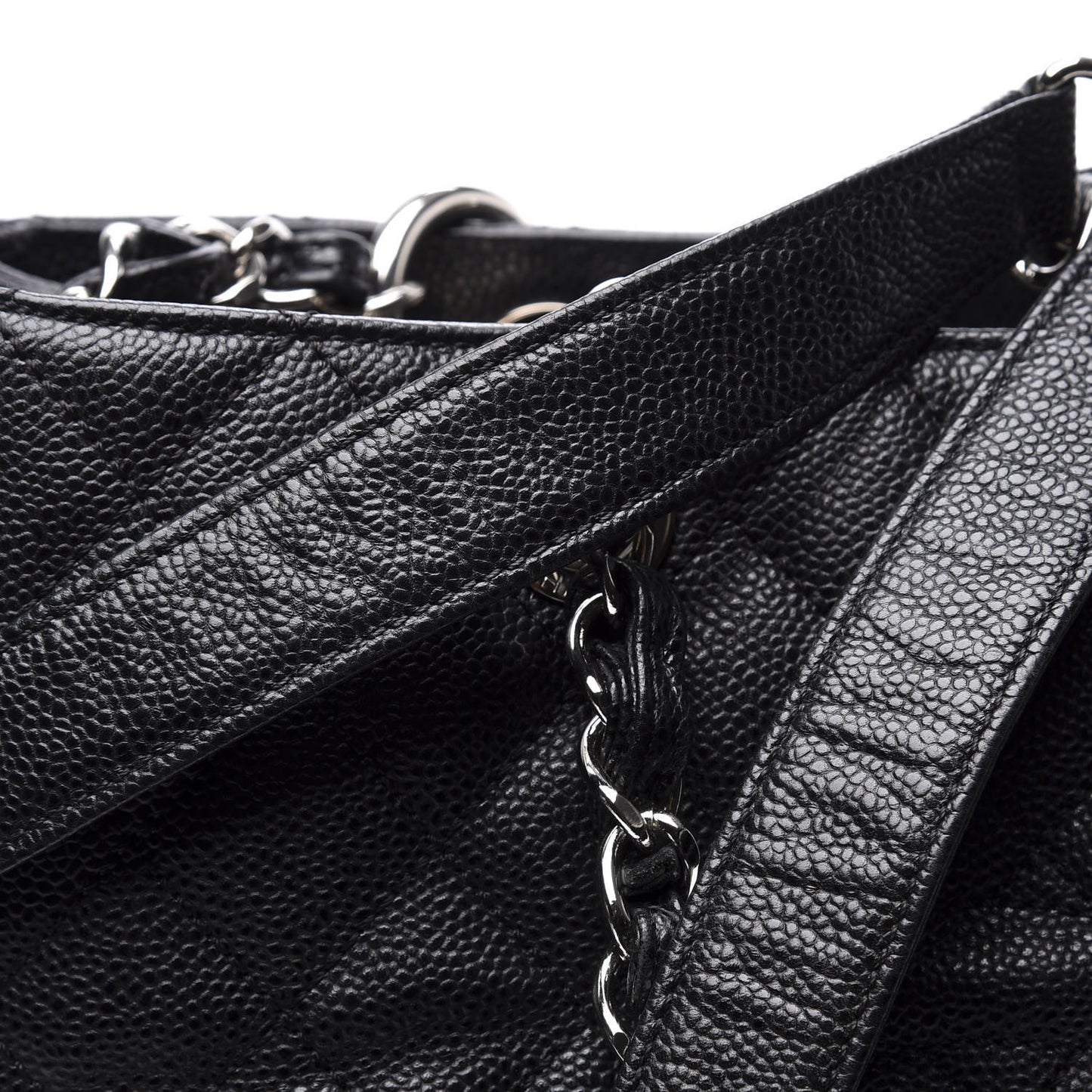 Caviar Quilted Grand Shopping Tote GST Black
