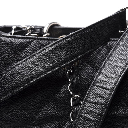 Chanel Caviar Quilted Grand Shopping Tote GST Black 12 of 15