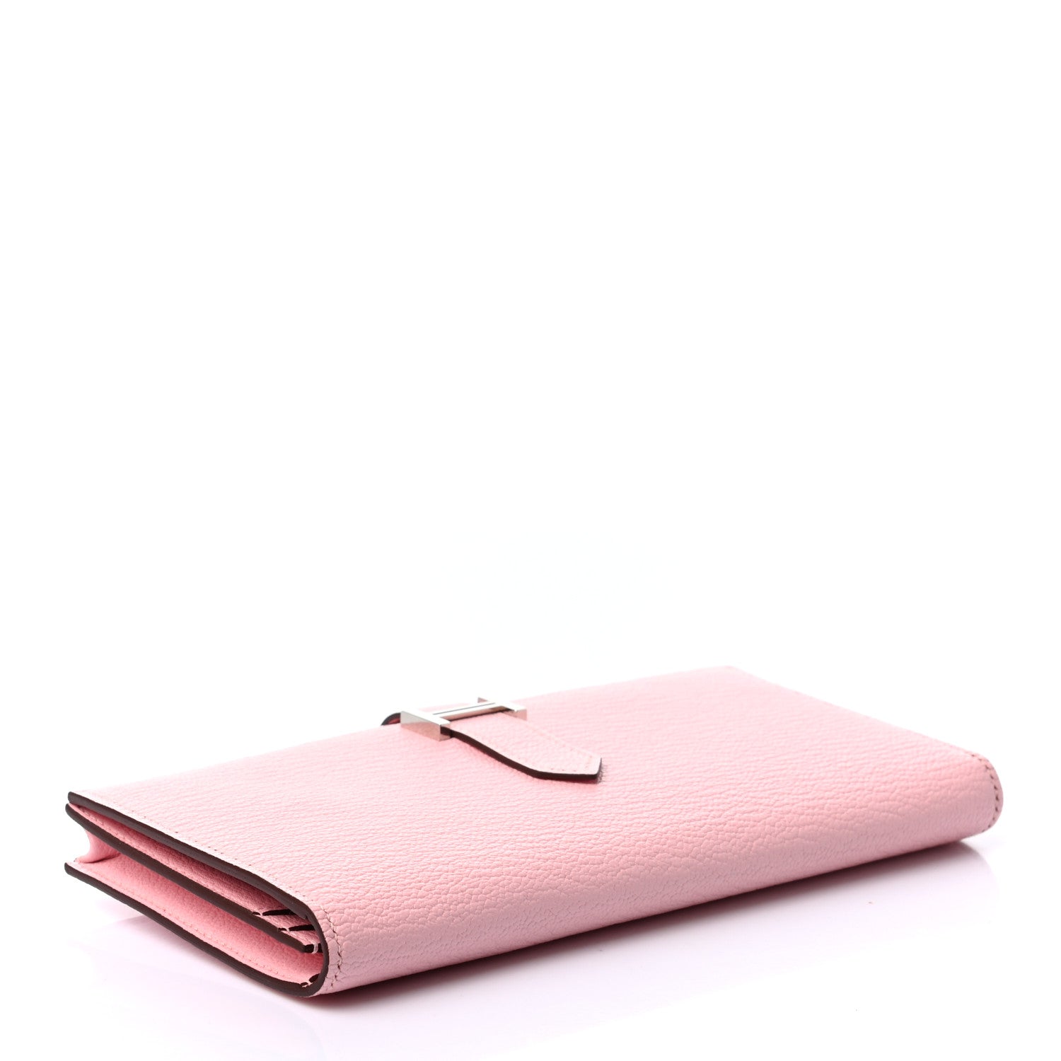 Hermes Chevre Mysore Bearn Gusset Wallet Rose Sakura 4 of 7