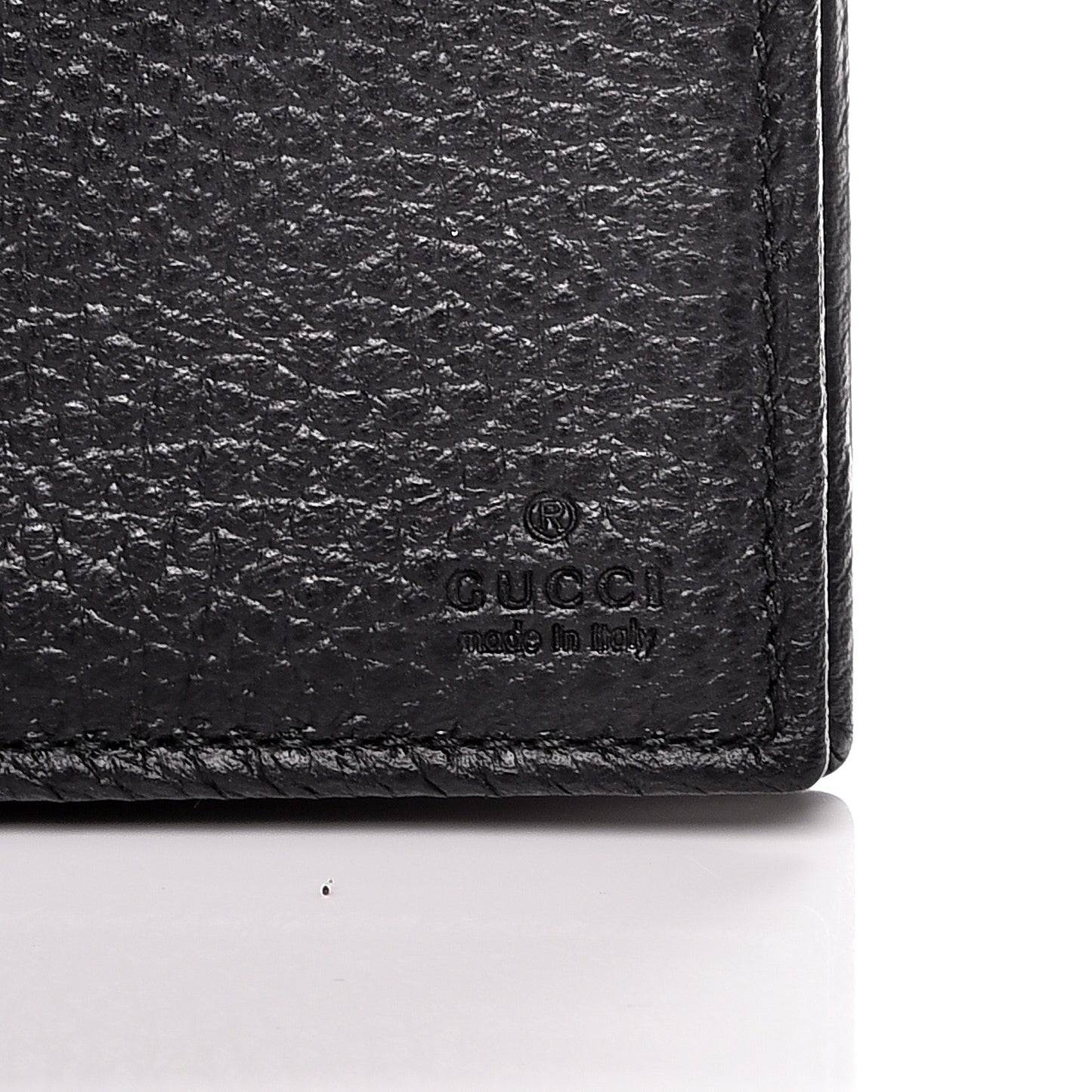 Dollar Calfskin Mini Swing Wallet Bag Black