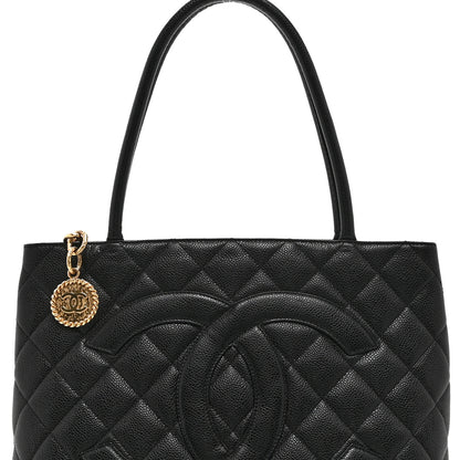 Chanel Caviar Quilted Medallion Tote Black 8 of 10