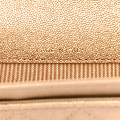 Chanel Iridescent Caviar Quilted Flap Card Holder Wallet Beige 7 of 9