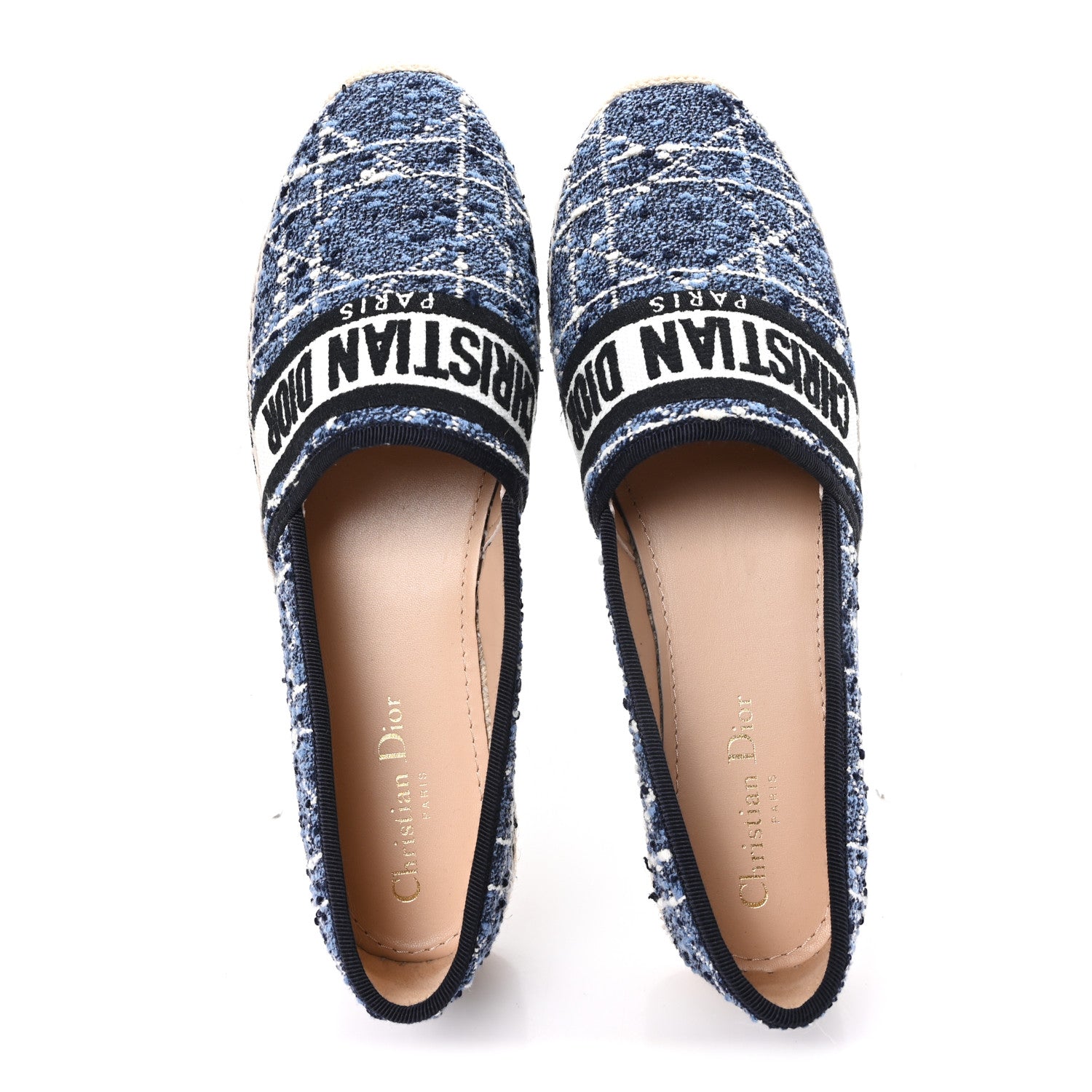 Christian Dior Embroidered Toile De Jouy Granville Espadrille 41 Denim 2 of 10