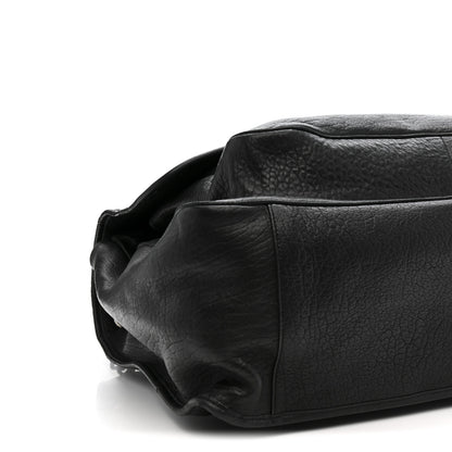 Saint Laurent Grained Lambskin Monogram Oversized Niki Chain Satchel Black 11 of 15