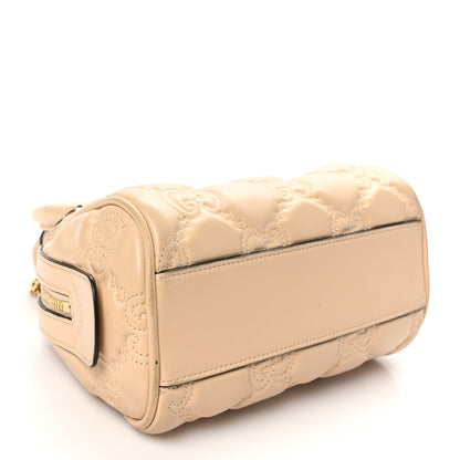 Gucci Calfskin GG Matelasse Mini Bowler Bag Naturale 4 of 11