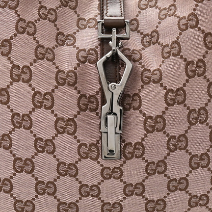 Gucci Monogram Lobster Clasp Jackie O Hobo Brown 8 of 12