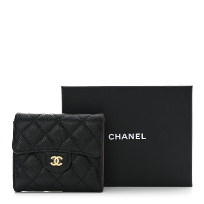 Chanel Caviar Quilted Compact Flap Wallet Black 9 of 9