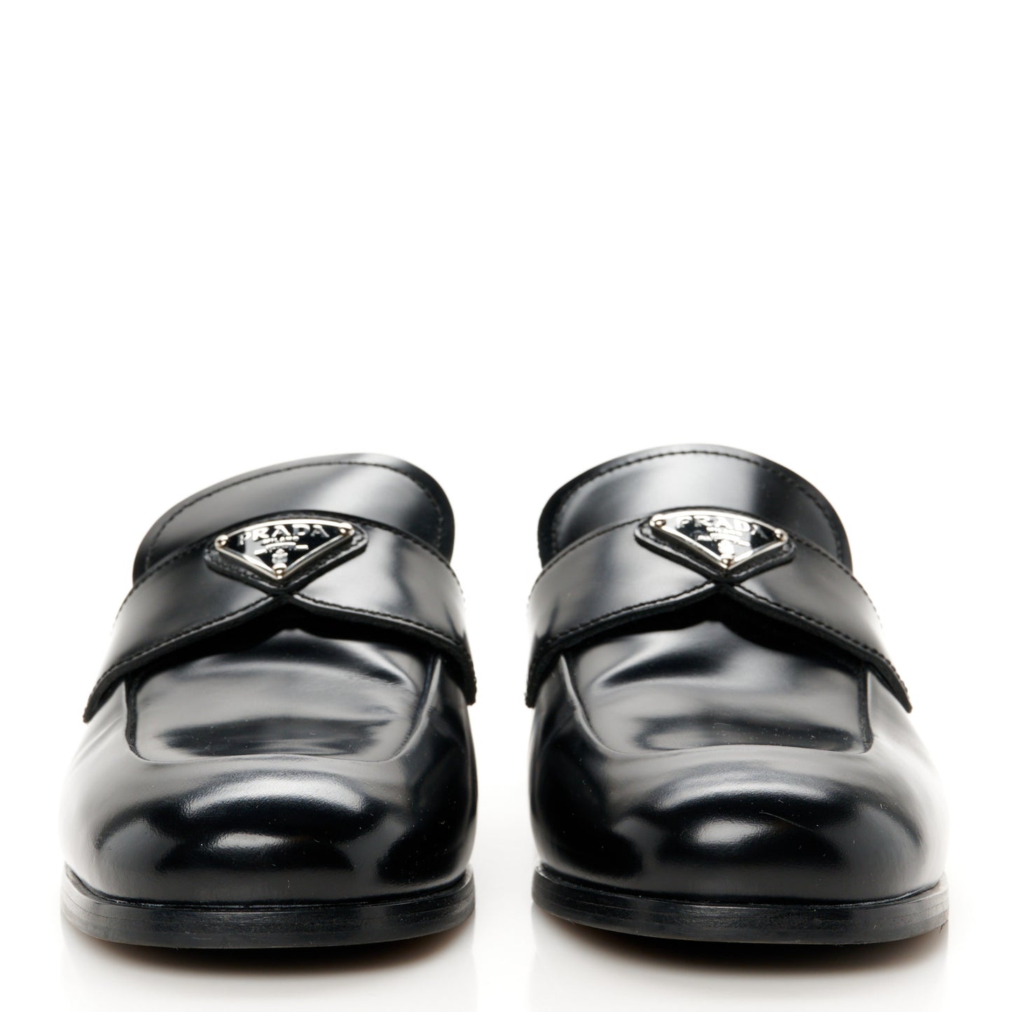 Spazzolato Triangle 40mm Loafer Mules 37.5 Black