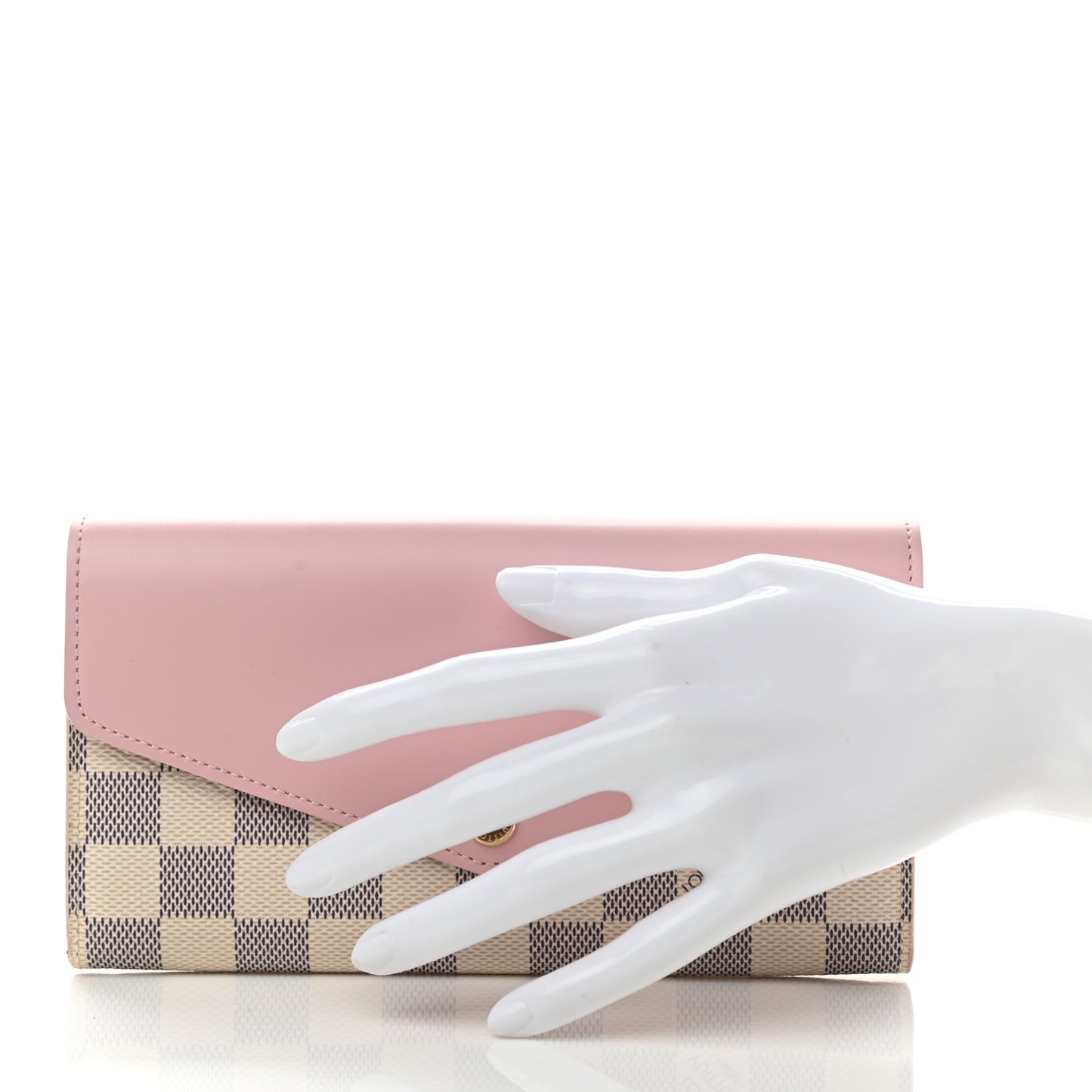 Damier Azur Sarah Wallet NM Rose Ballerine
