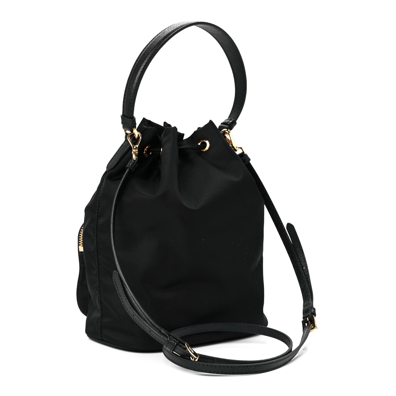 Prada Re-Nylon Duet Drawstring Shoulder Bag Black 3 of 13