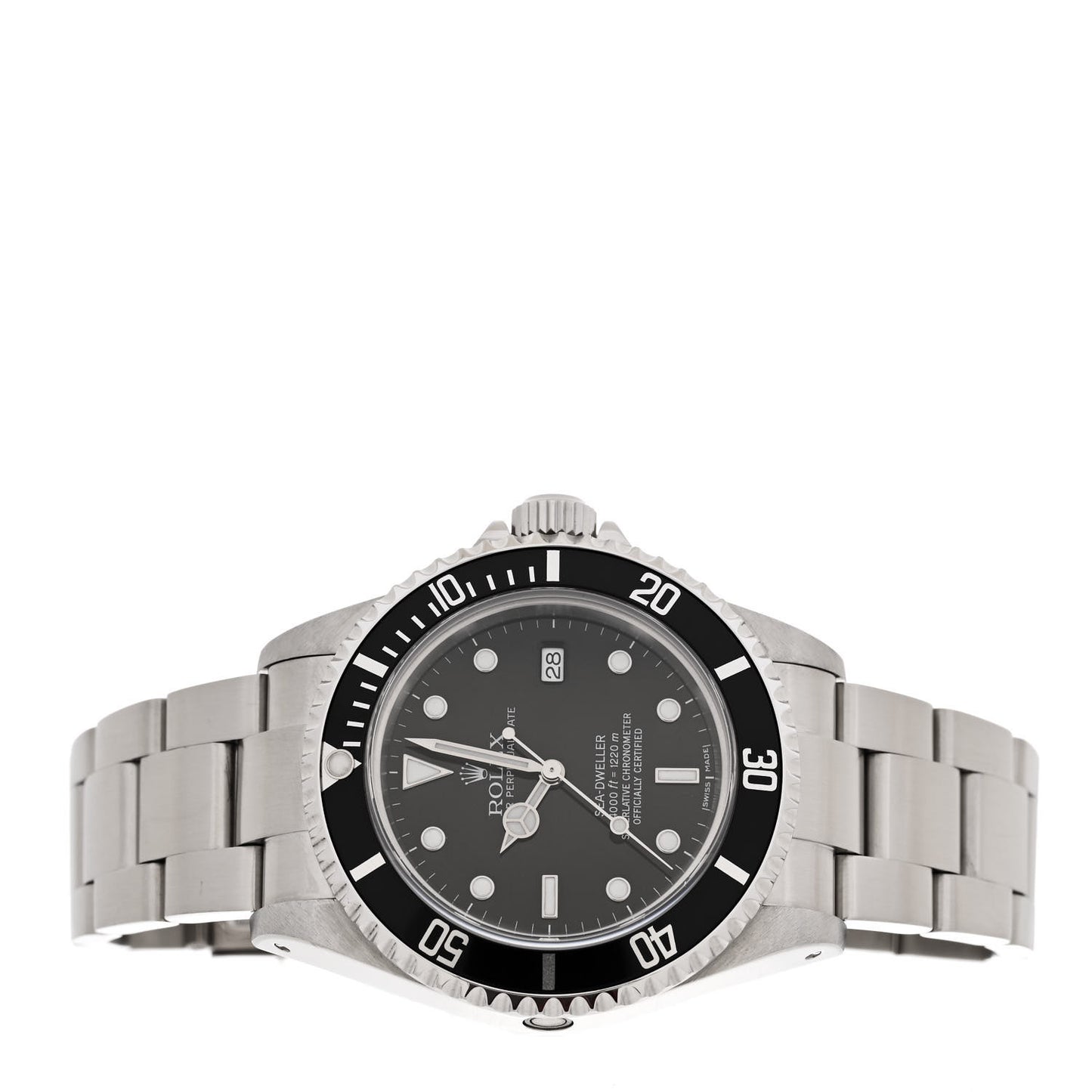 Stainless Steel 40mm Sea-Dweller Oyster Perpetual Watch Black 16600