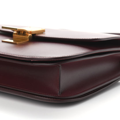 Celine Box Calfskin Medium Classic Box Flap Bag Burgundy 9 of 9