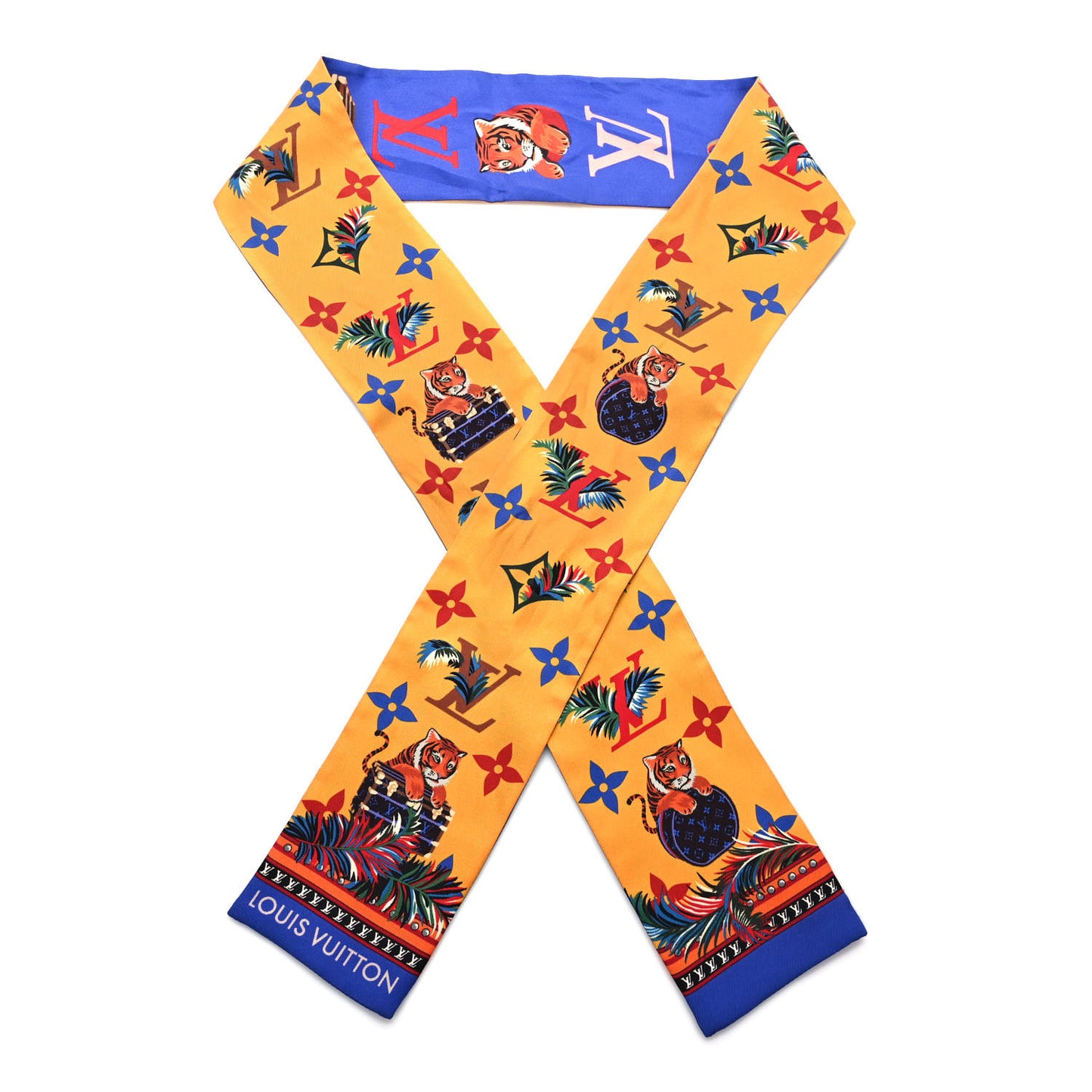 Silk Monogram Precious Tiger Bandeau Yellow