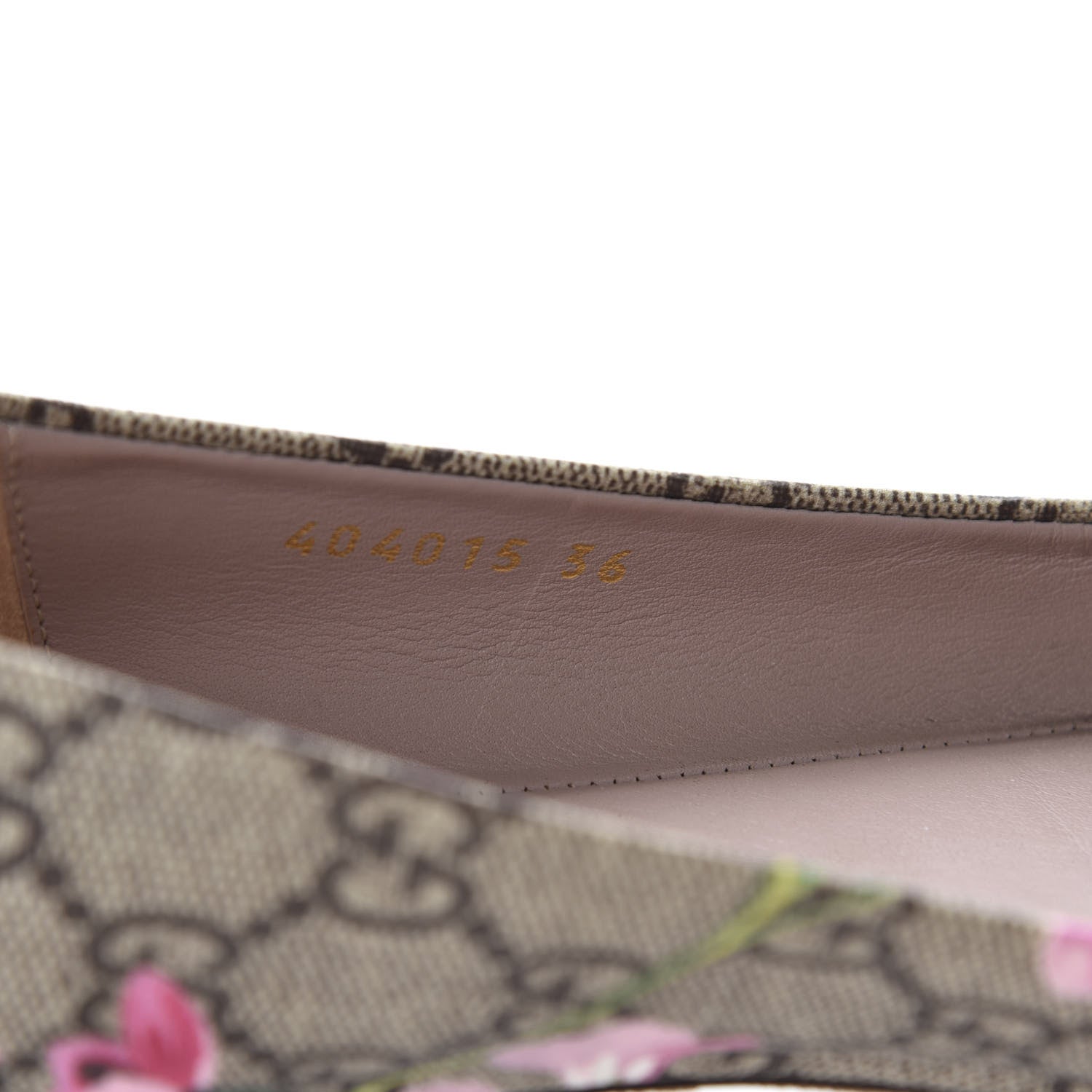 Gucci GG Supreme Monogram Blooms Ballet Flats 36 Beige Multicolor Dry Rose 11 of 12