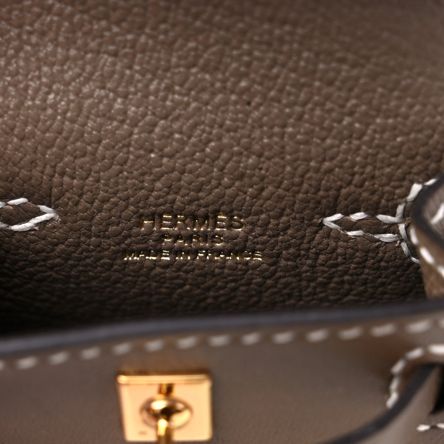 Hermes Tadelakt Mini Kelly Twilly Bag Charm Etoupe 5 of 9