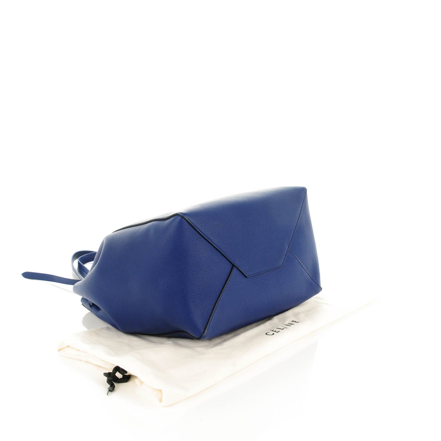 Celine Soft Grained Calfskin Small Belt Cabas Phantom Indigo 4 of 7