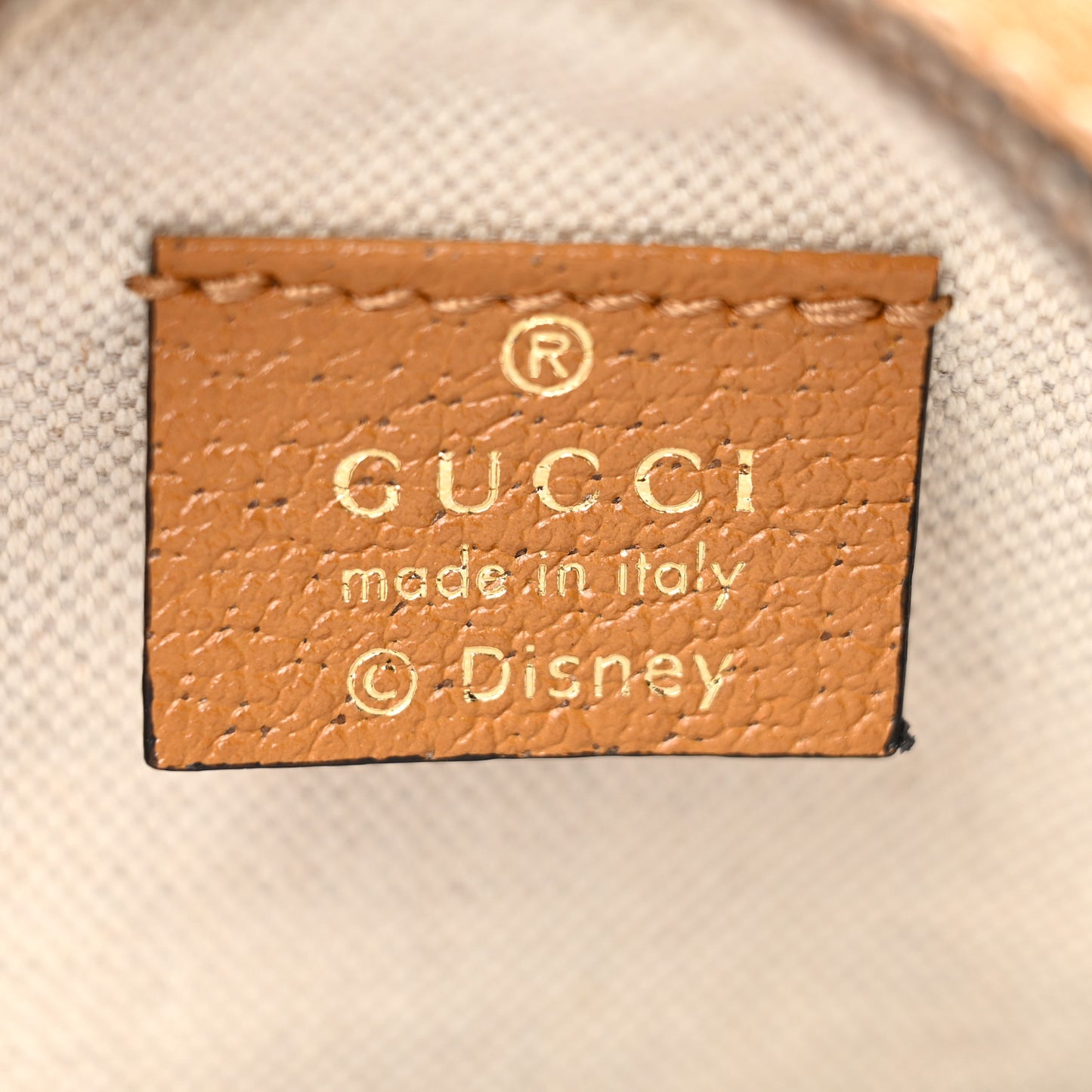 X DISNEY Mini Vintage GG Supreme Monogram Mickey Mouse Round Shoulder Bag Beige Vintage Sun Oil