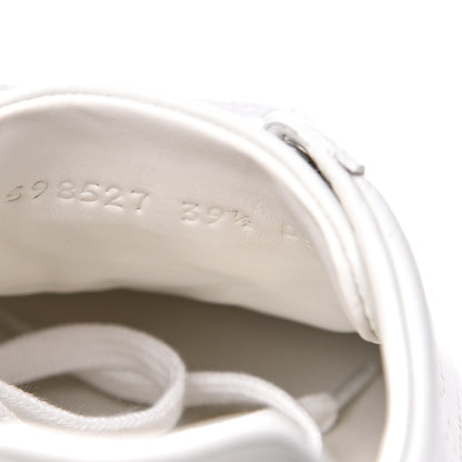 Gucci Calfskin Interlocking G Perforated Womens Ace Sneakers 39.5 White Grey Sky 9 of 11