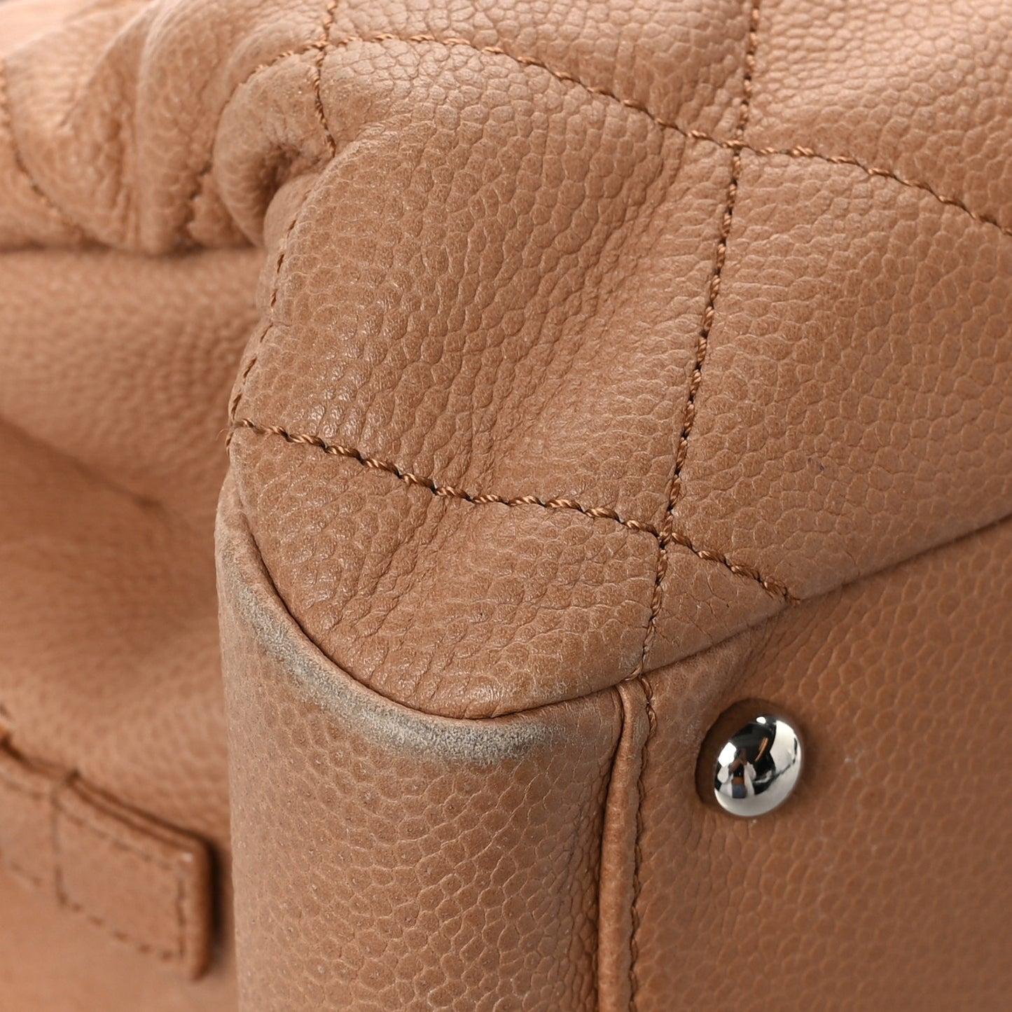 Caviar Quilted Timeless CC Shopping Tote Brown