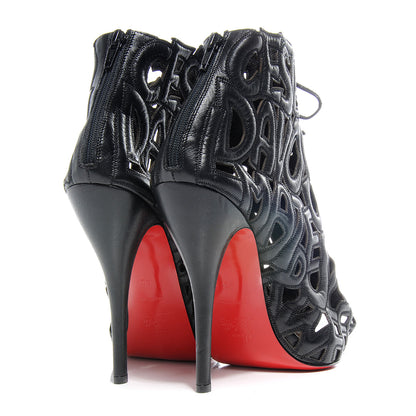 Christian Louboutin Leather Let Me Tell You 120 Ankle Boots 40 Black 3 of 5