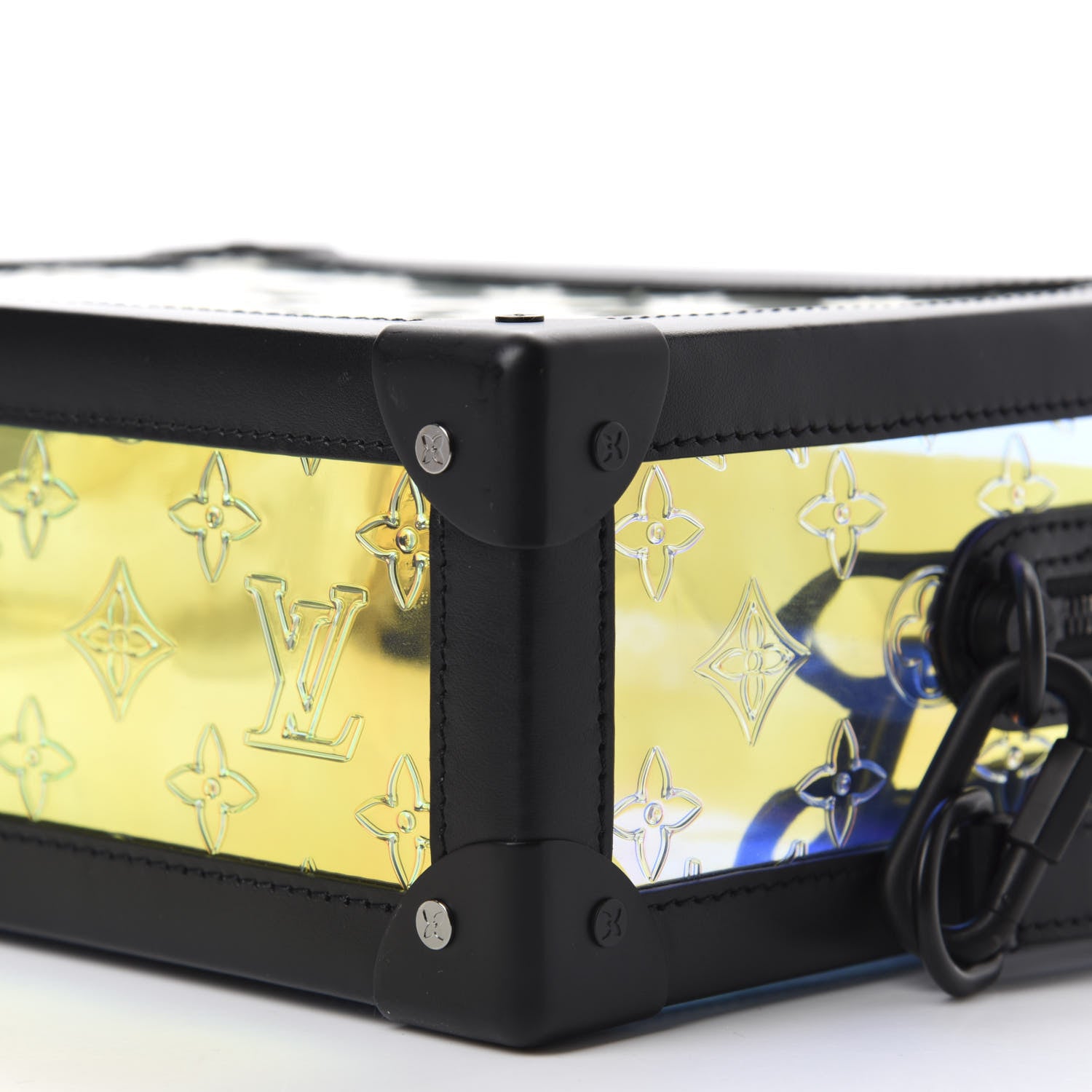 Louis Vuitton Calfskin PVC Monogram Solar Ray Soft Trunk Iridescent Prism Black 7 of 9