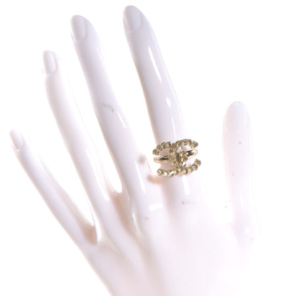 Chanel Crystal Logo CC Ring 6.5 2 of 5