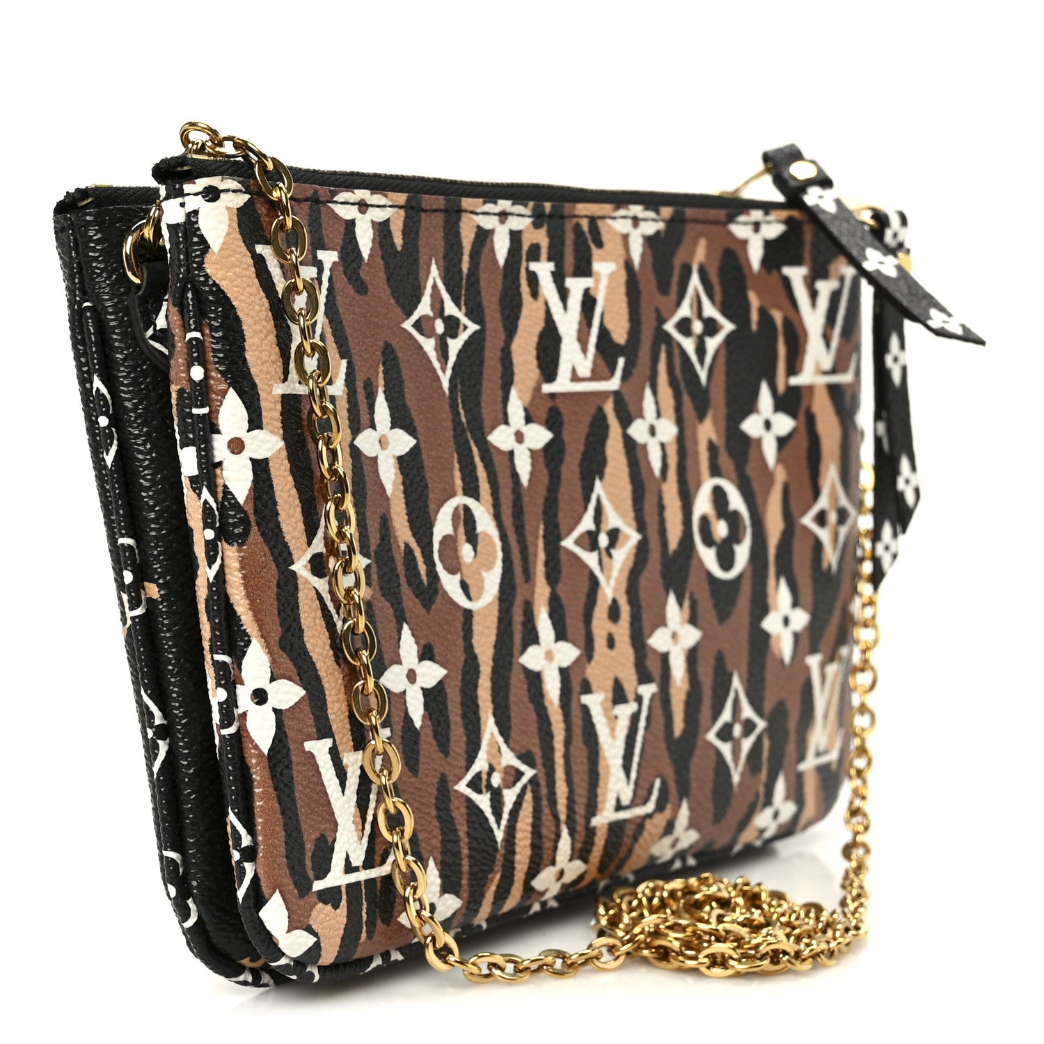 Louis Vuitton Monogram Giant Jungle Pochette Double Zip Black 3 of 13
